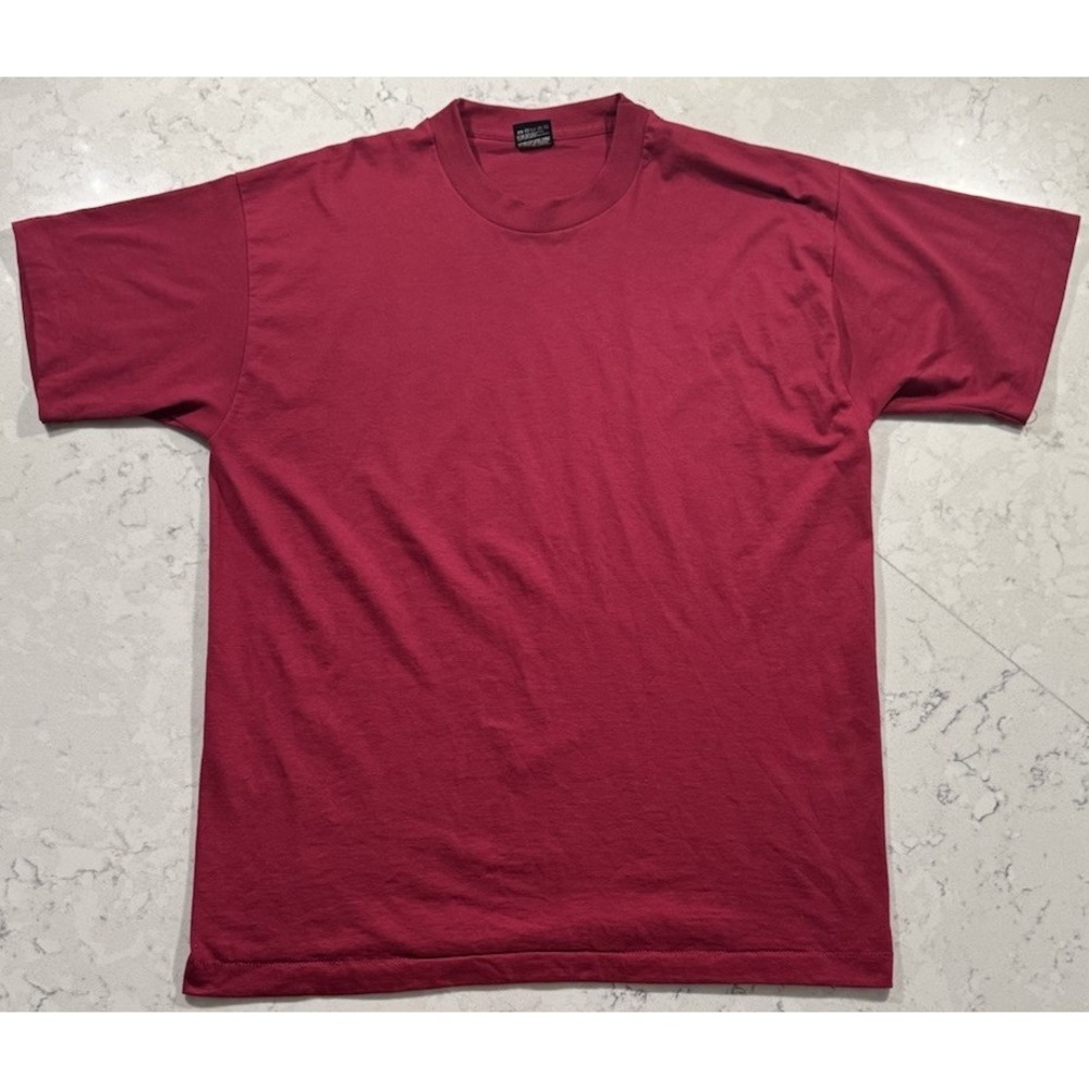VTG 90s Fruit of the Loom BEST Committee T-Shirt XL Burgundy Red Tee Made In USA